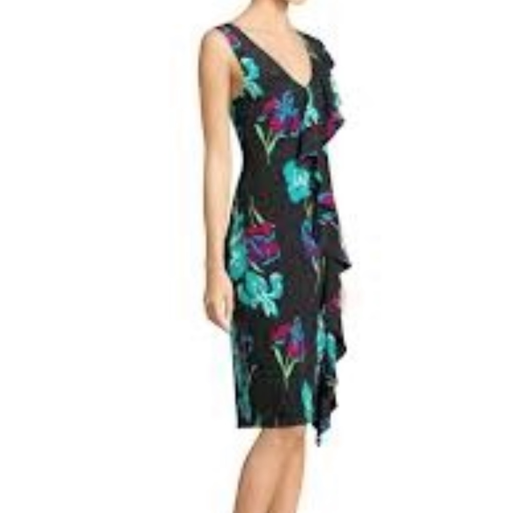 DVF Sleeveless Silk Ruffle Dress